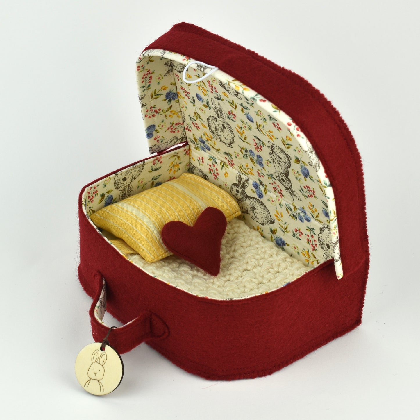 Suitcase with bedding