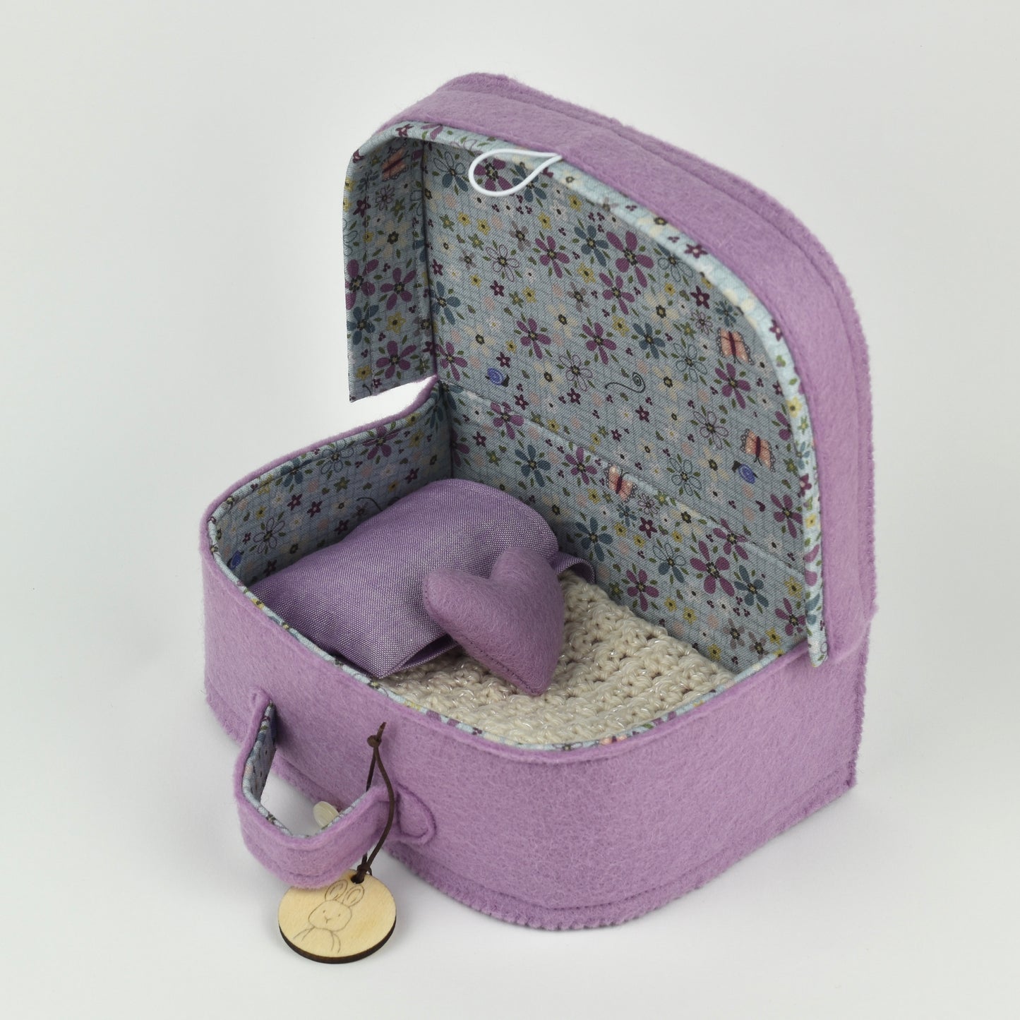 Suitcase with bedding