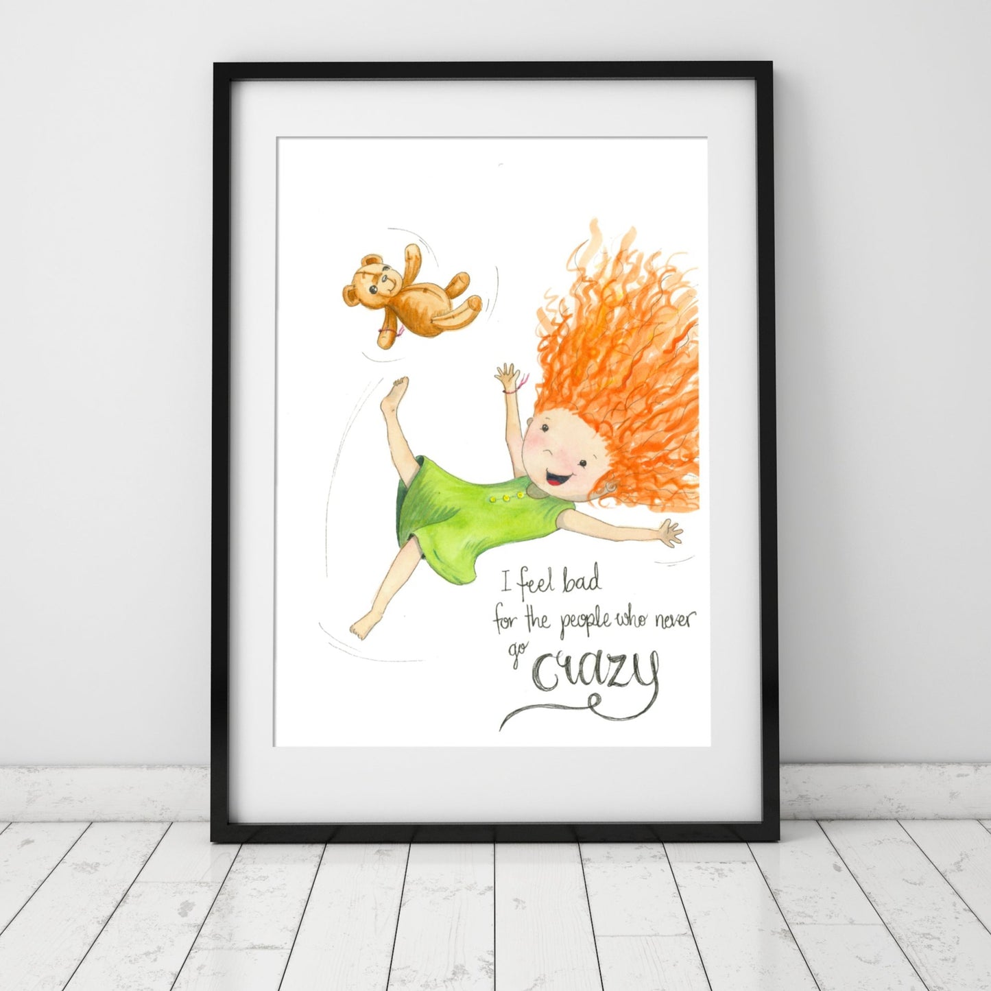 Crazy | Watercolour Art Print I Unframed