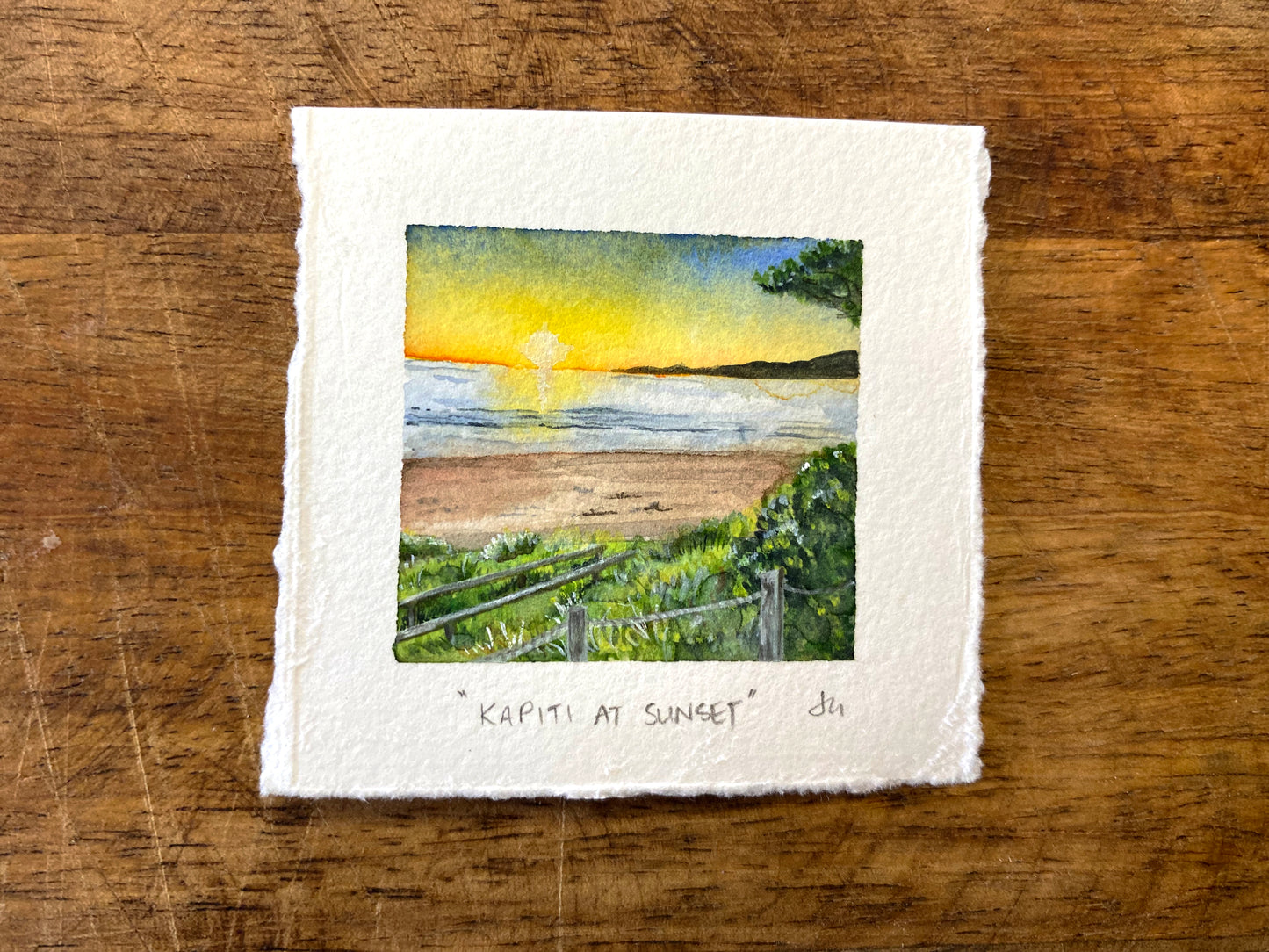 SOLD - Kapiti At Sunset - Original Watercolour