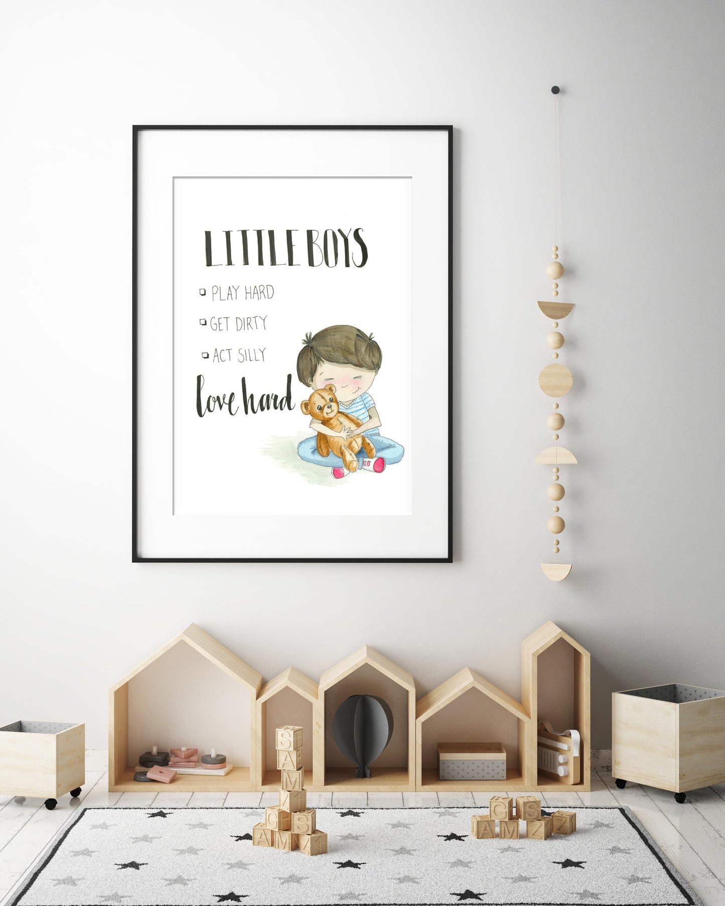 Little Boys | Watercolour Art Print I Unframed