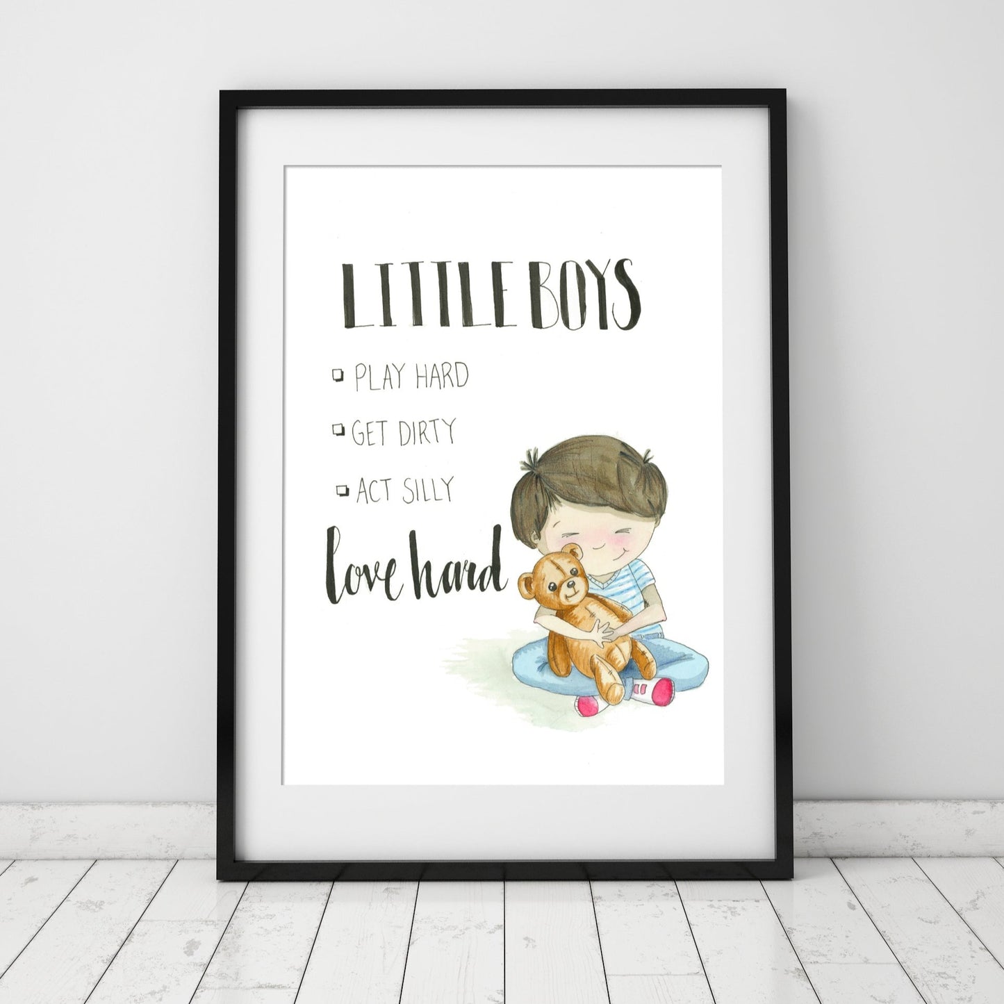 Little Boys | Watercolour Art Print I Unframed