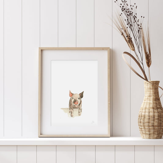 Watercolour Pig | Woodland Series I Unframed