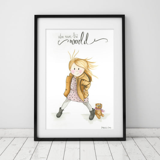 Run The World | Watercolour Art Print I Unframed