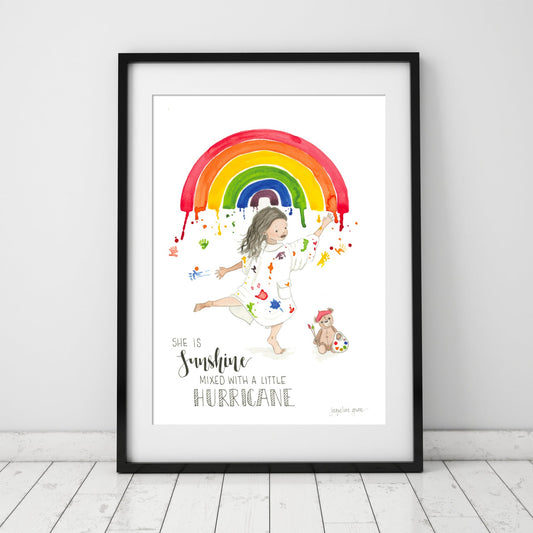 Sunshine & Hurricane | Watercolour Art Print I Unframed