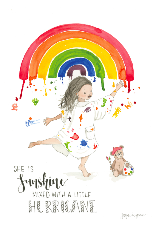 Sunshine & Hurricane | Watercolour Art Print I Unframed