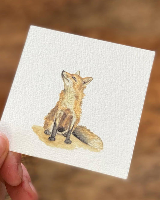 Tiny Woodland Series Fox - Unframed