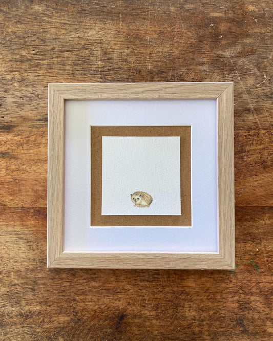 Tiny Woodland Series Hedgehog - Unframed